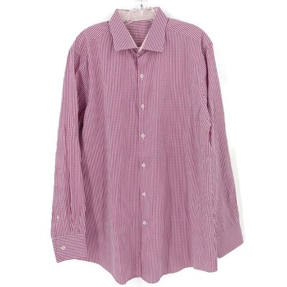 J. HILBURN XL 48in Chest Multi Plaid Button Up Down Shirt Collard Dress Business - Picture 2 of 16